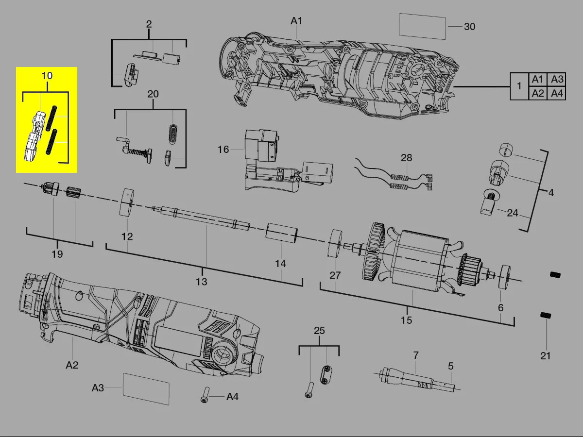 kit verrouillage tête interchangeable réf. 4931435620 AEG
